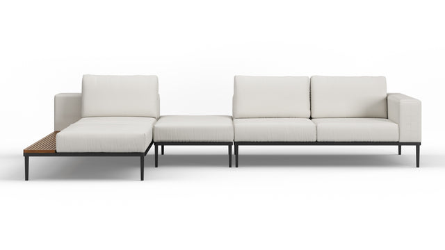Marcus - Marcus Outdoor Sectional, Left Chaise, Shell Performance Weave