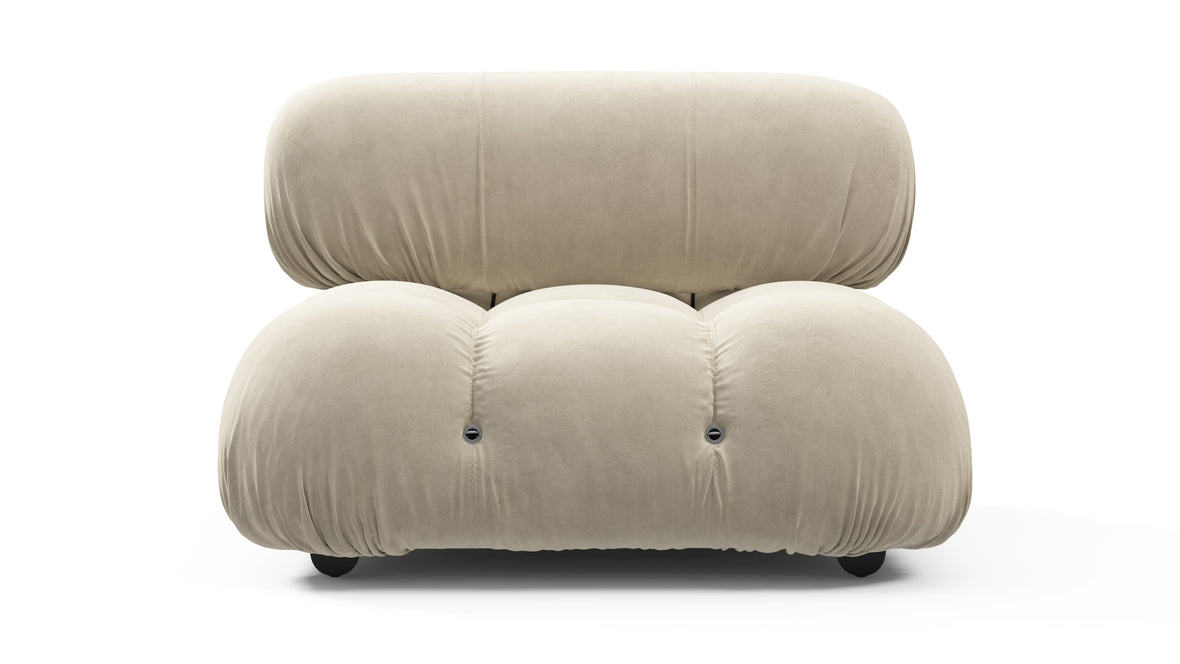 Bellini Module - Mario Bellini Module, Armless, Eggshell Vegan Suede