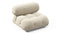 Bellini Module - Mario Bellini Module, Armless, Eggshell Vegan Suede