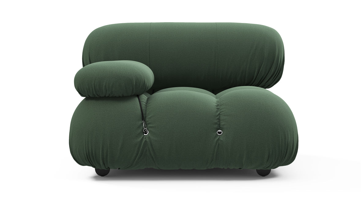 Bellini Module - Mario Bellini Module, Left Arm, Evergreen Brushed Weave