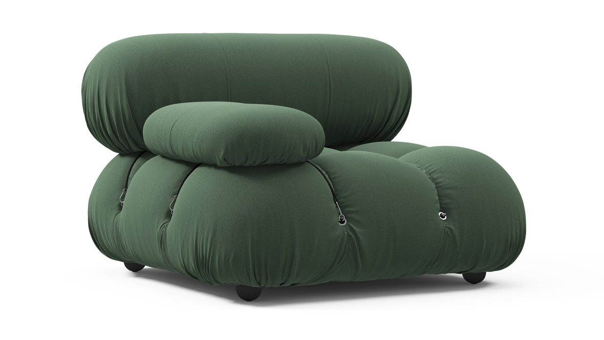 Bellini Module - Mario Bellini Module, Left Arm, Evergreen Brushed Weave