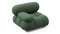 Bellini Module - Mario Bellini Module, Left Arm, Evergreen Brushed Weave