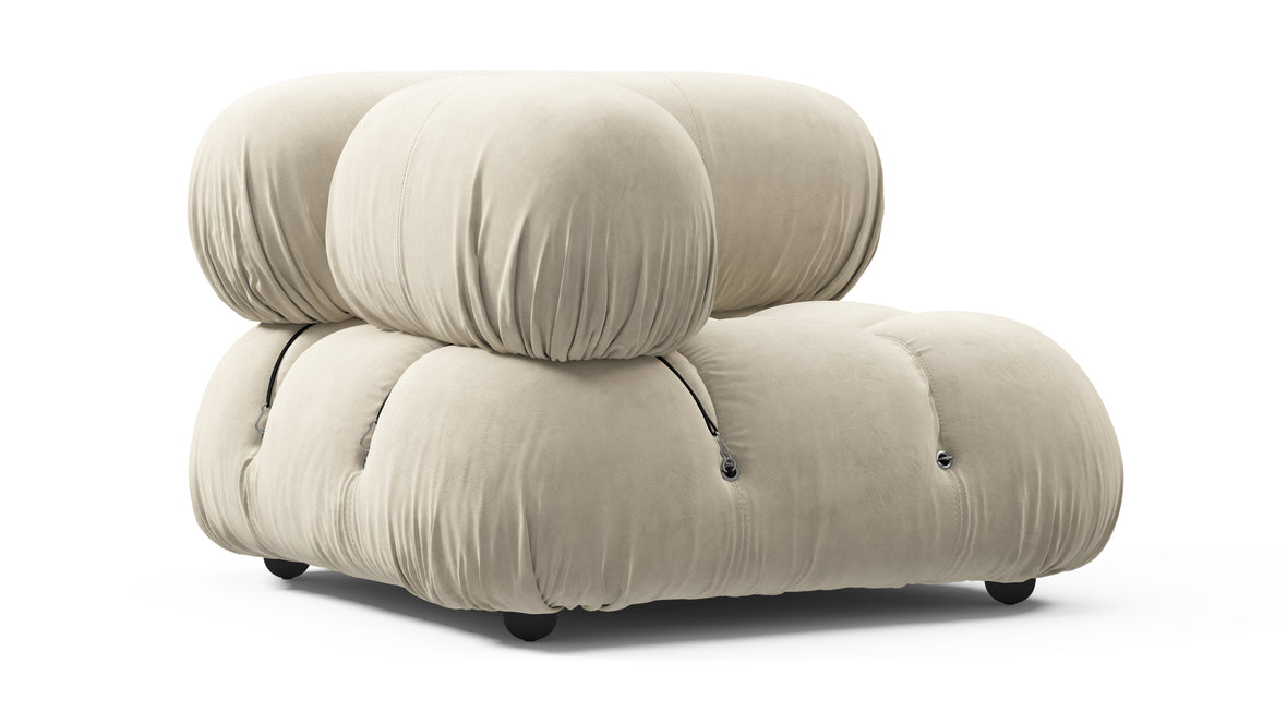 Bellini Module - Mario Bellini Module, Left Corner, Eggshell Vegan Suede