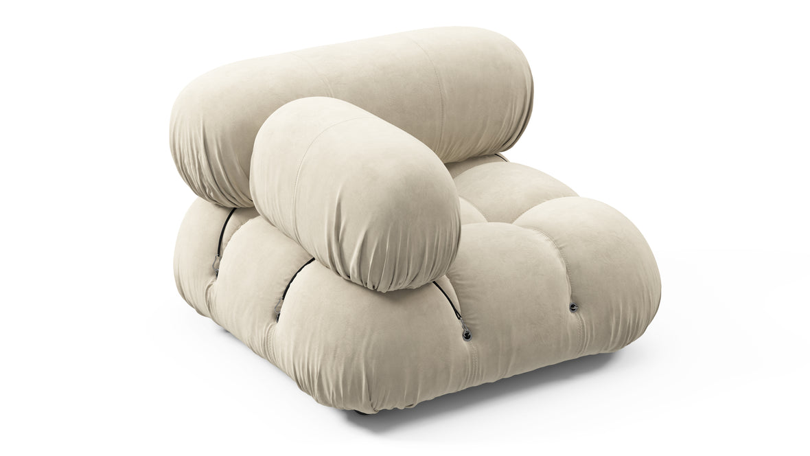 Bellini Module - Mario Bellini Module, Left Corner, Eggshell Vegan Suede