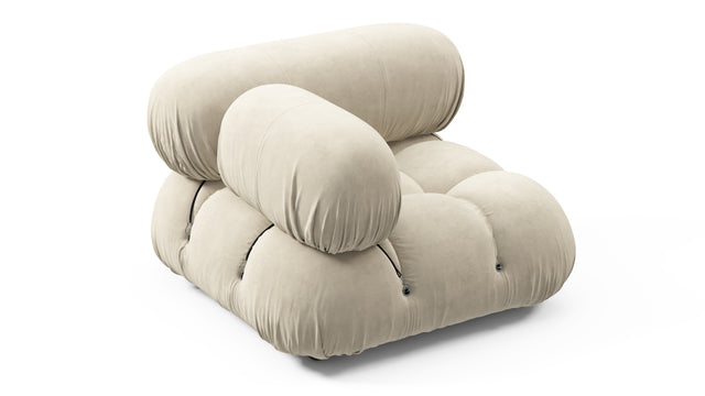 Bellini Module - Mario Bellini Module, Left Corner, Eggshell Vegan Suede