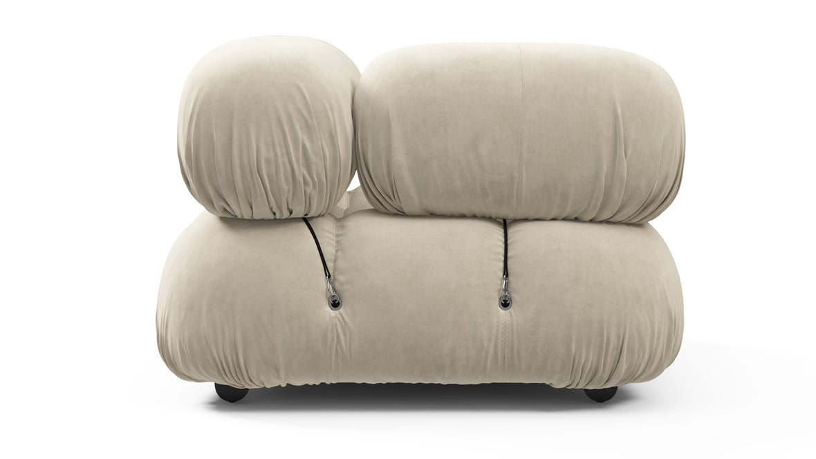 Bellini Module - Mario Bellini Module, Left Corner, Eggshell Vegan Suede
