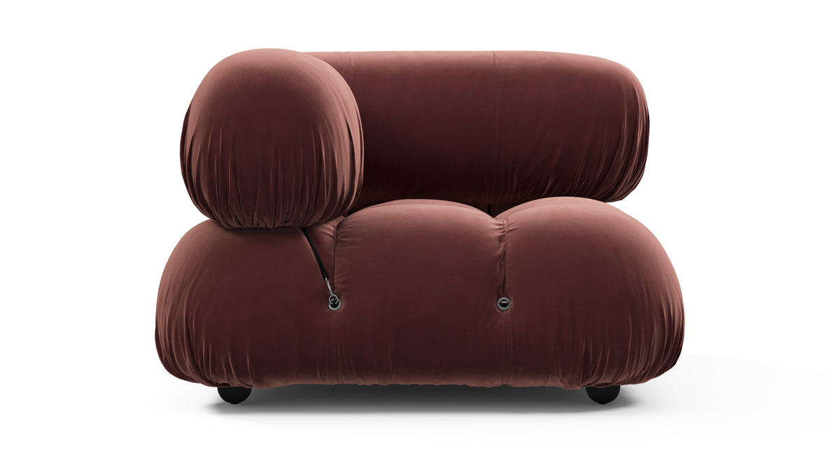 Bellini Module - Mario Bellini Module, Left Corner, Maroon Velvet