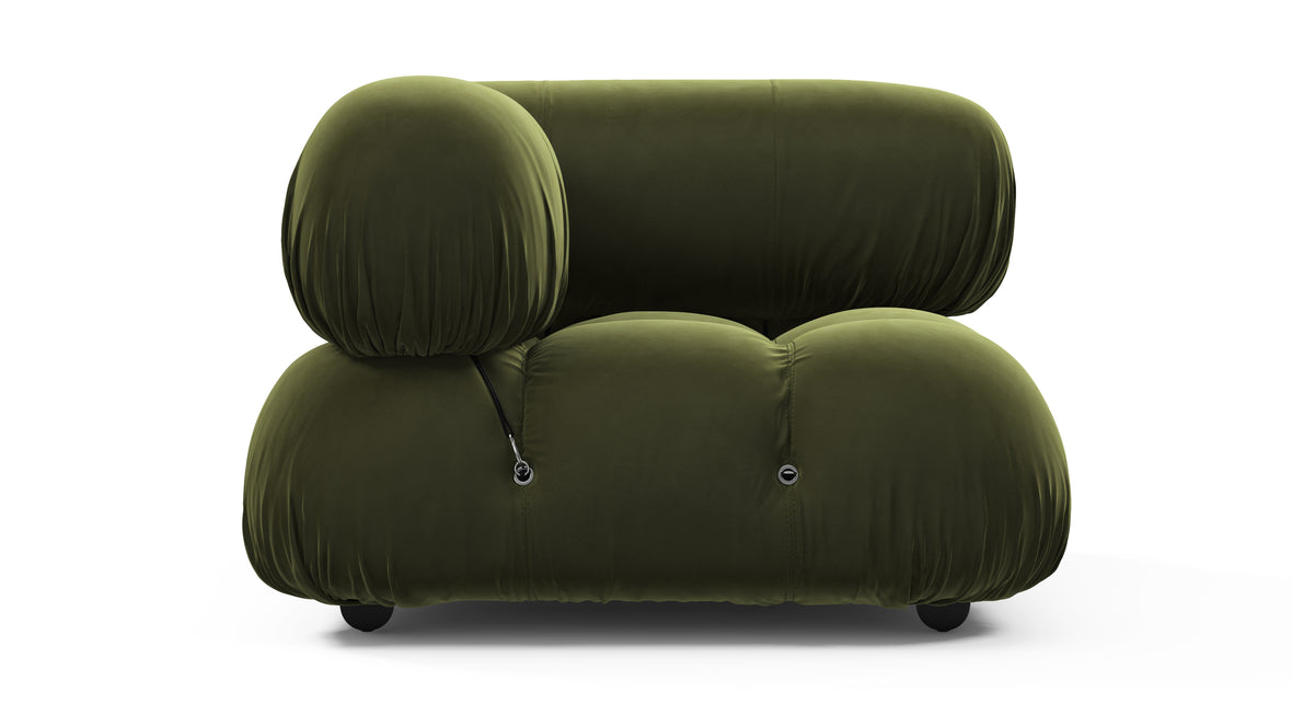 Bellini Module - Mario Bellini Module, Left Corner, Thyme Luxe Velvet