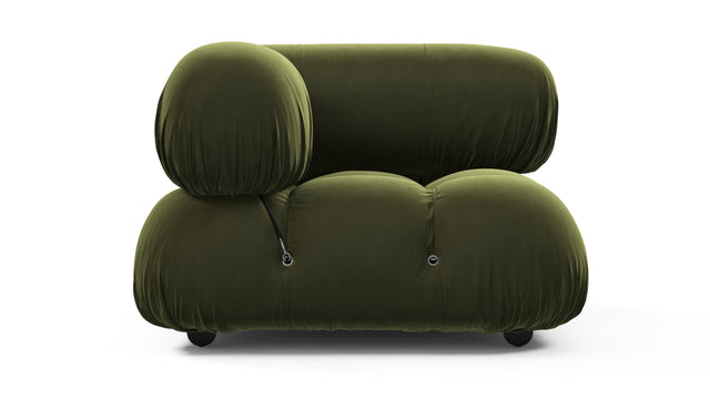 Bellini Module - Mario Bellini Module, Left Corner, Thyme Luxe Velvet