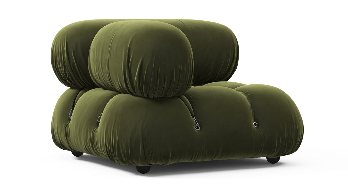 Bellini Module - Mario Bellini Module, Left Corner, Thyme Luxe Velvet