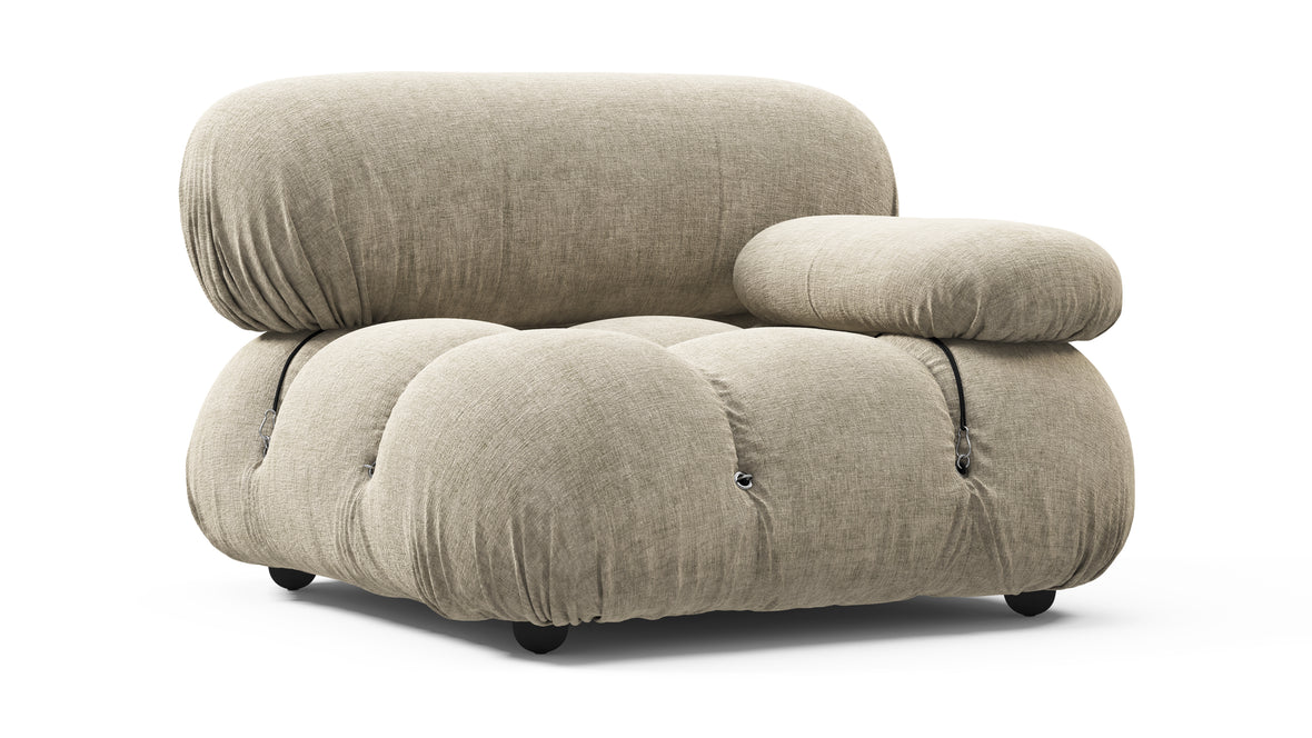 Bellini Module - Mario Bellini Module, Right Arm, Beige Gray Chenille
