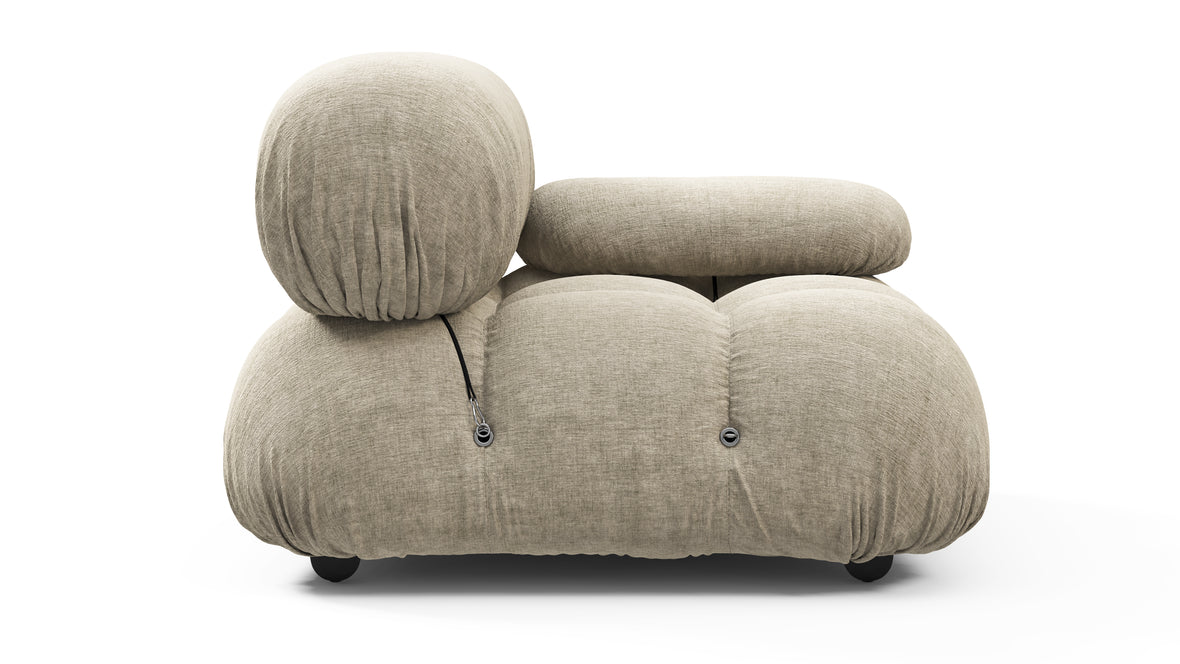 Bellini Module - Mario Bellini Module, Right Arm, Beige Gray Chenille