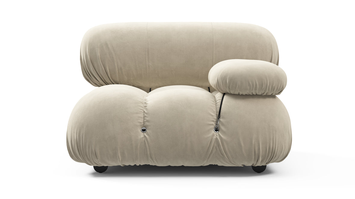 Bellini Module - Mario Bellini Module, Right Arm, Eggshell Vegan Suede