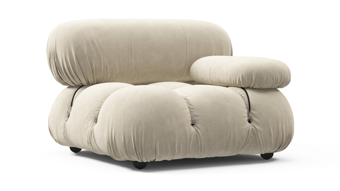 Bellini Module - Mario Bellini Module, Right Arm, Eggshell Vegan Suede