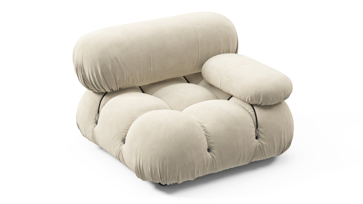 Bellini Module - Mario Bellini Module, Right Arm, Eggshell Vegan Suede