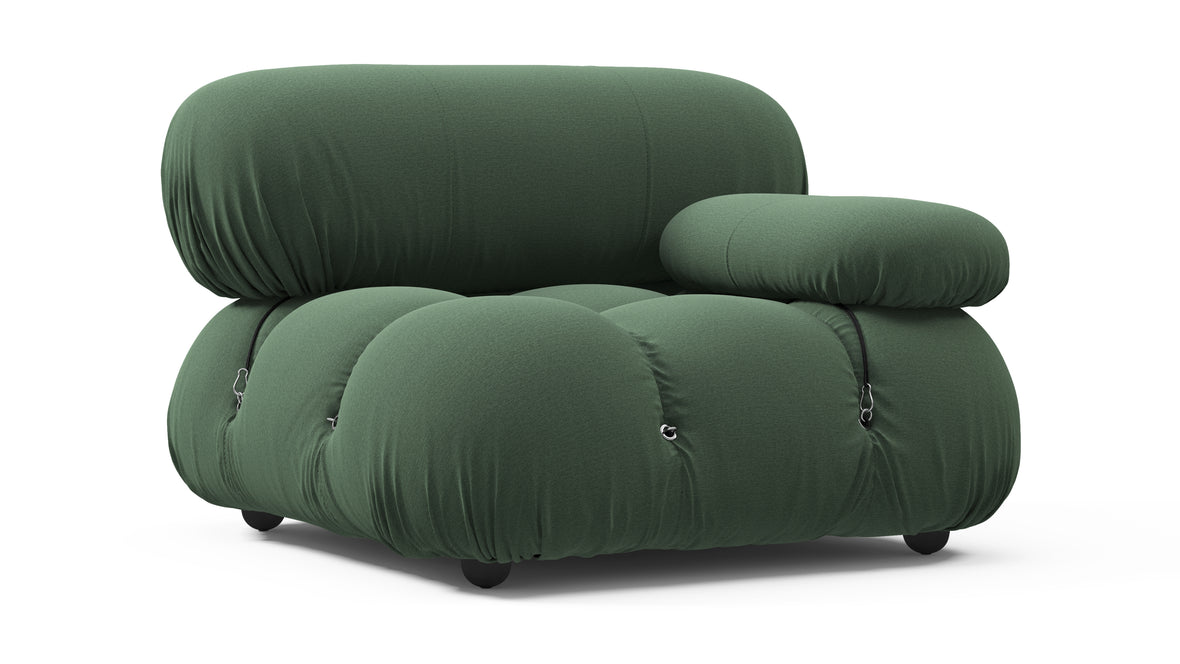 Bellini Module - Mario Bellini Module, Right Arm, Evergreen Brushed Weave