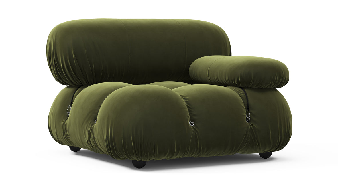 Bellini Module - Mario Bellini Module, Right Arm, Thyme Luxe Velvet