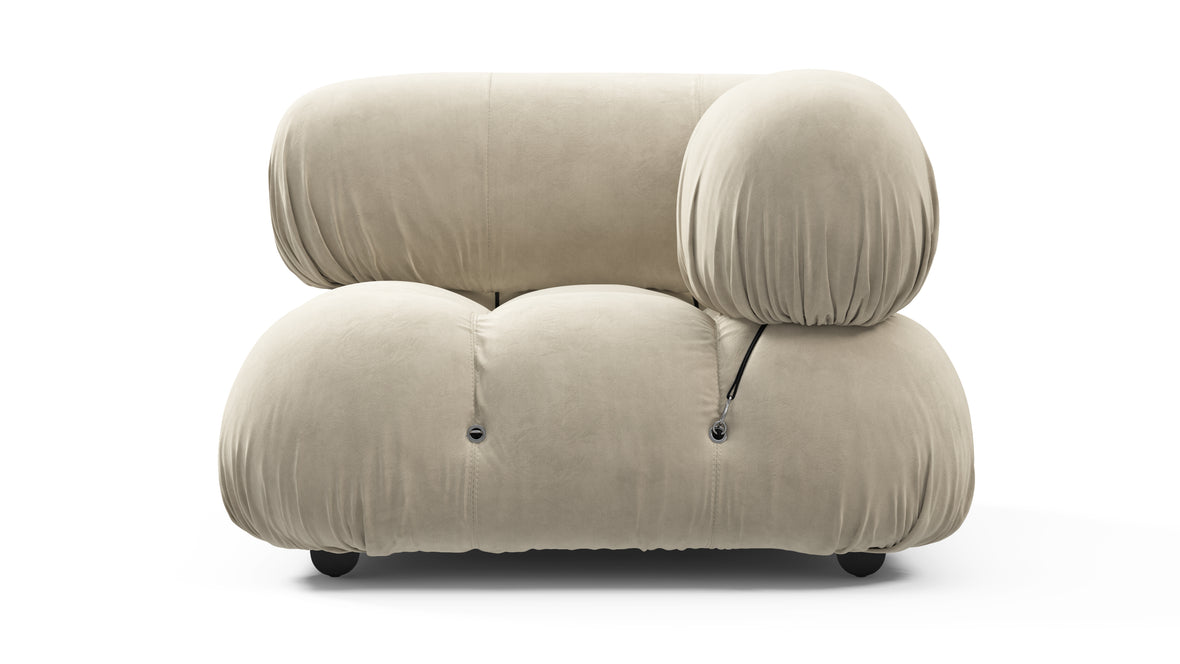 Bellini Module - Mario Bellini Module, Right Corner, Eggshell Vegan Suede