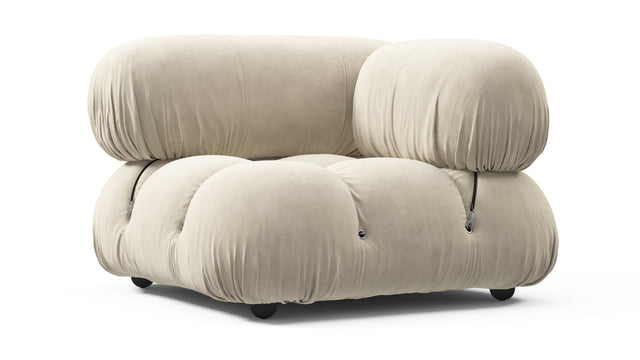 Bellini Module - Mario Bellini Module, Right Corner, Eggshell Vegan Suede