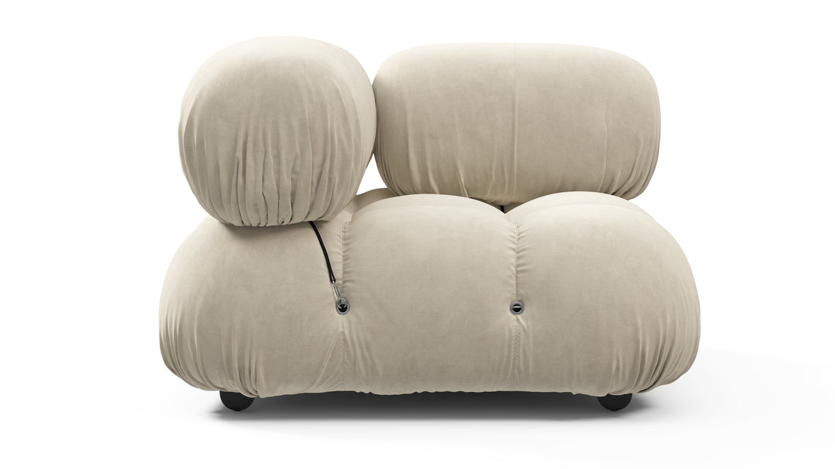 Bellini Module - Mario Bellini Module, Right Corner, Eggshell Vegan Suede