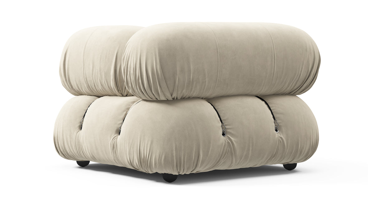 Bellini Module - Mario Bellini Module, Right Corner, Eggshell Vegan Suede