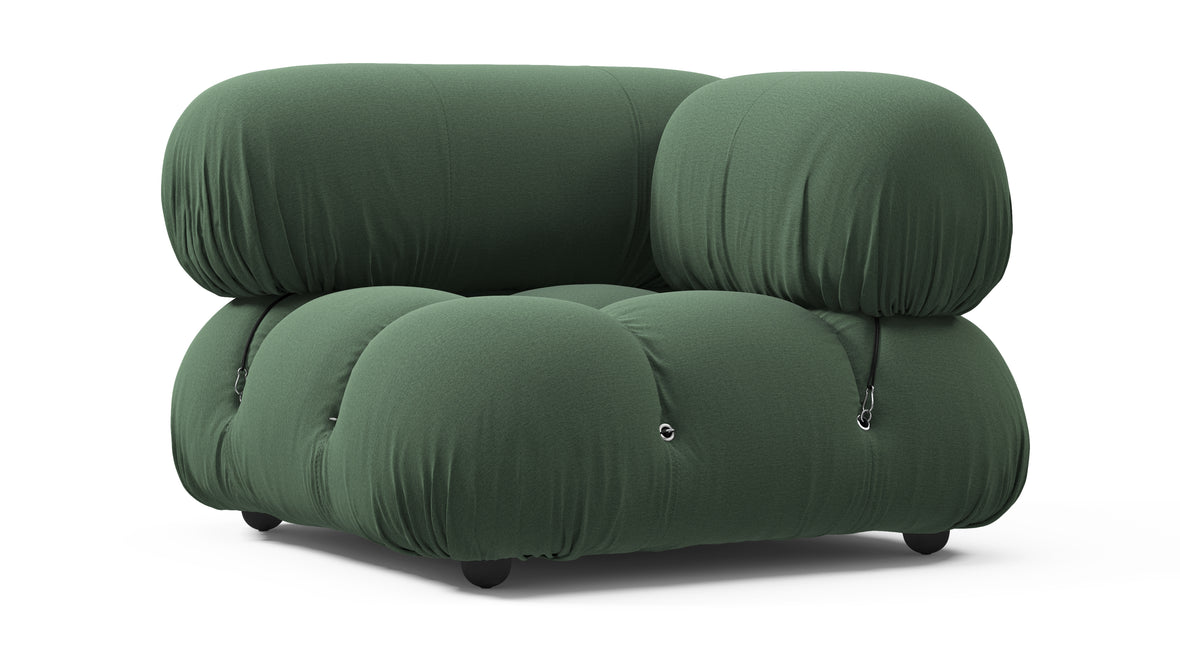 Bellini Module - Mario Bellini Module, Right Corner, Evergreen Brushed Weave