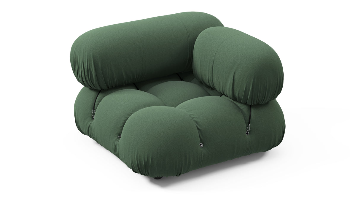 Bellini Module - Mario Bellini Module, Right Corner, Evergreen Brushed Weave