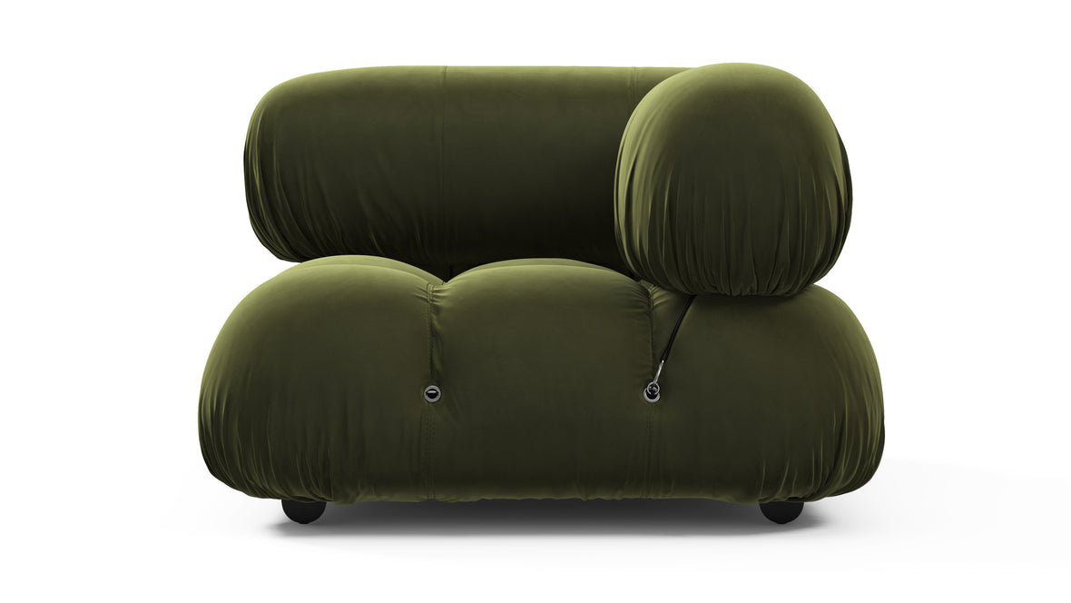 Bellini Module - Mario Bellini Module, Right Corner, Thyme Luxe Velvet