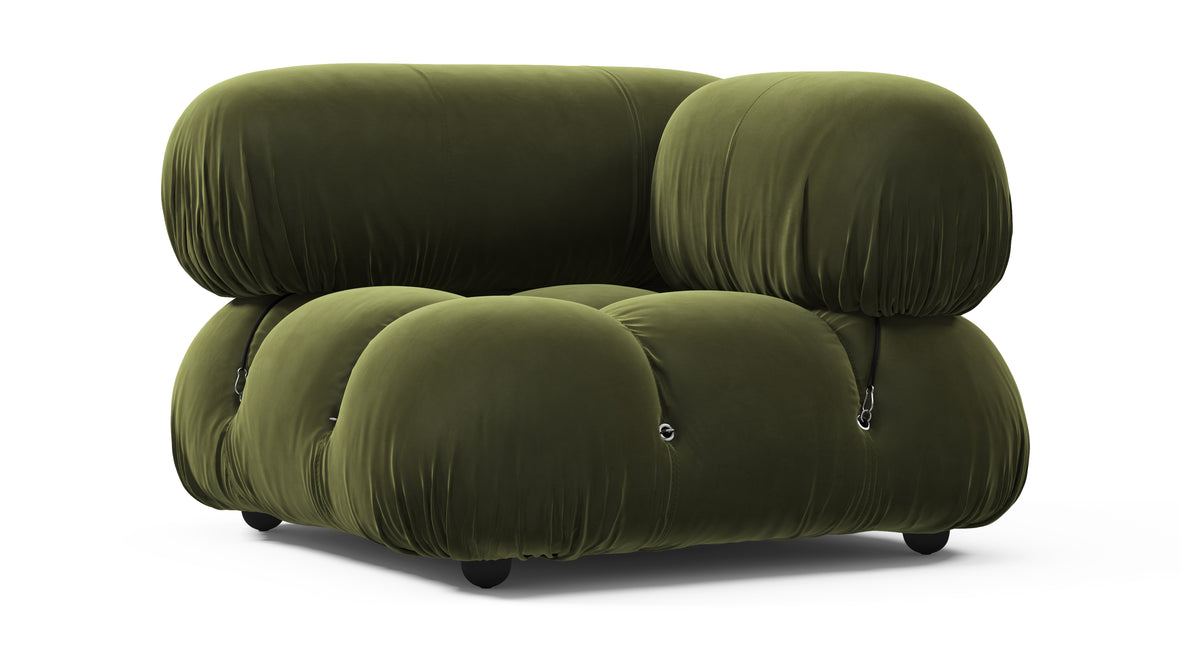 Bellini Module - Mario Bellini Module, Right Corner, Thyme Luxe Velvet