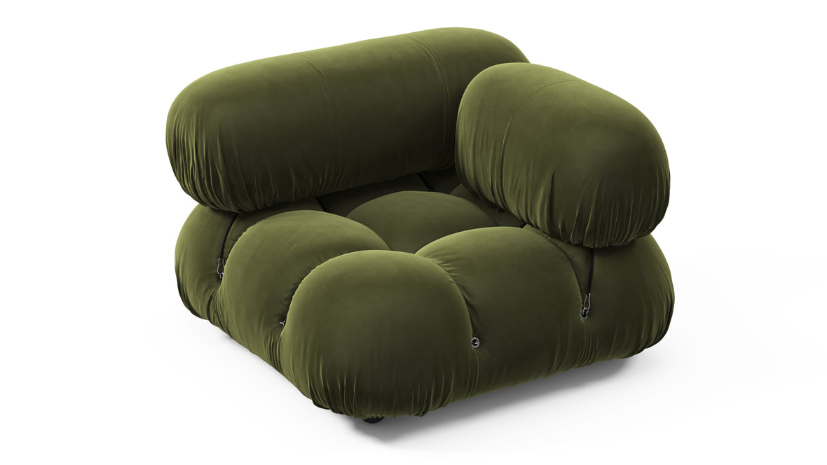 Bellini Module - Mario Bellini Module, Right Corner, Thyme Luxe Velvet