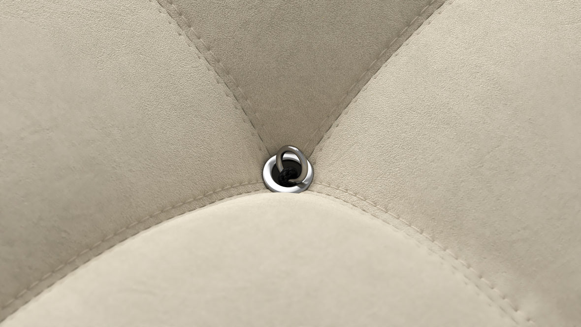 Bellini Ottoman - Mario Bellini Ottoman, Eggshell Vegan Suede