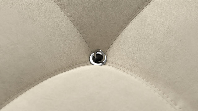 Bellini Ottoman - Mario Bellini Ottoman, Eggshell Vegan Suede