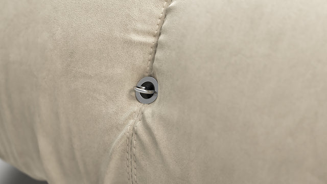 Bellini Ottoman - Mario Bellini Ottoman, Eggshell Vegan Suede