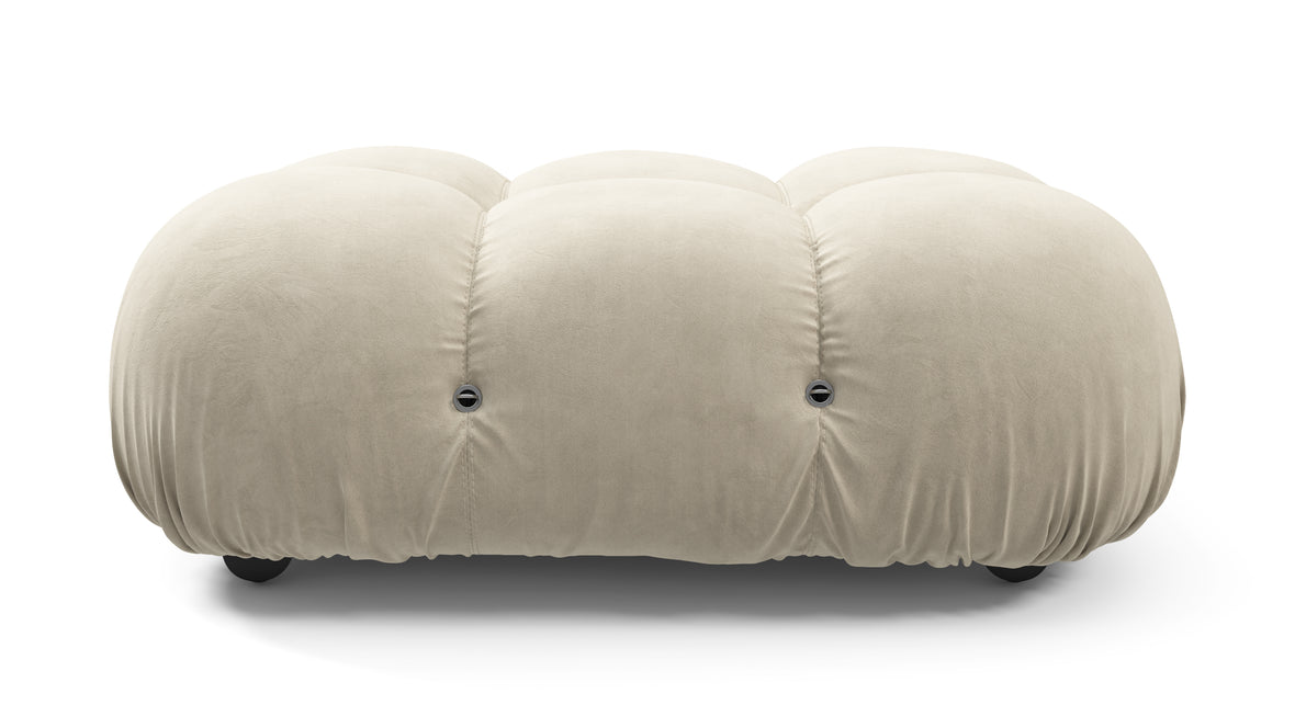 Bellini Ottoman - Mario Bellini Ottoman, Eggshell Vegan Suede
