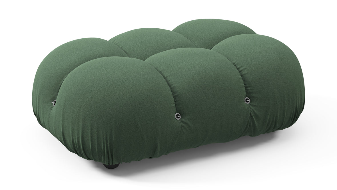 Bellini Ottoman - Mario Bellini Ottoman, Evergreen Brushed Weave