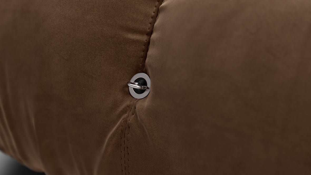 Bellini Ottoman - Mario Bellini Ottoman, Mocha Velvet