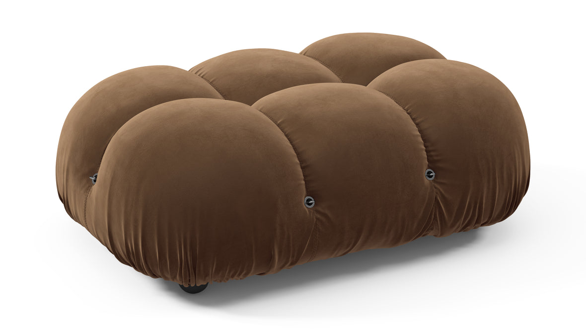Bellini Ottoman - Mario Bellini Ottoman, Mocha Velvet