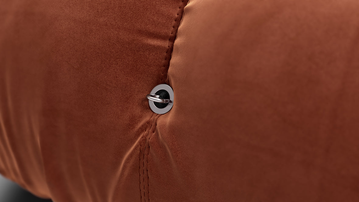 Bellini Ottoman - Mario Bellini Ottoman, Spice Velvet