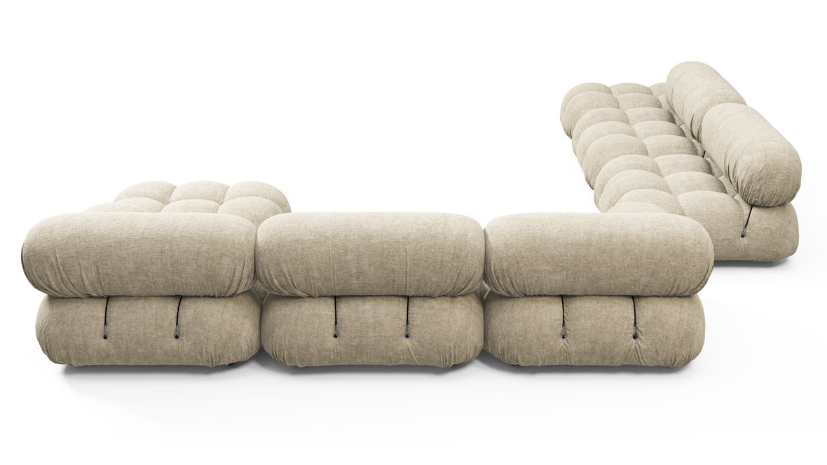 Bellini Large Sectional - Mario Bellini Large Sectional, Left Corner, Beige Gray Chenille