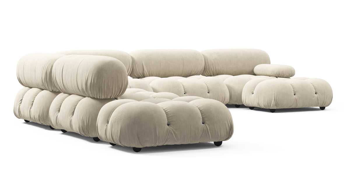 Bellini Large Sectional - Mario Bellini Large Sectional, Left Corner, Eggshell Vegan Suede