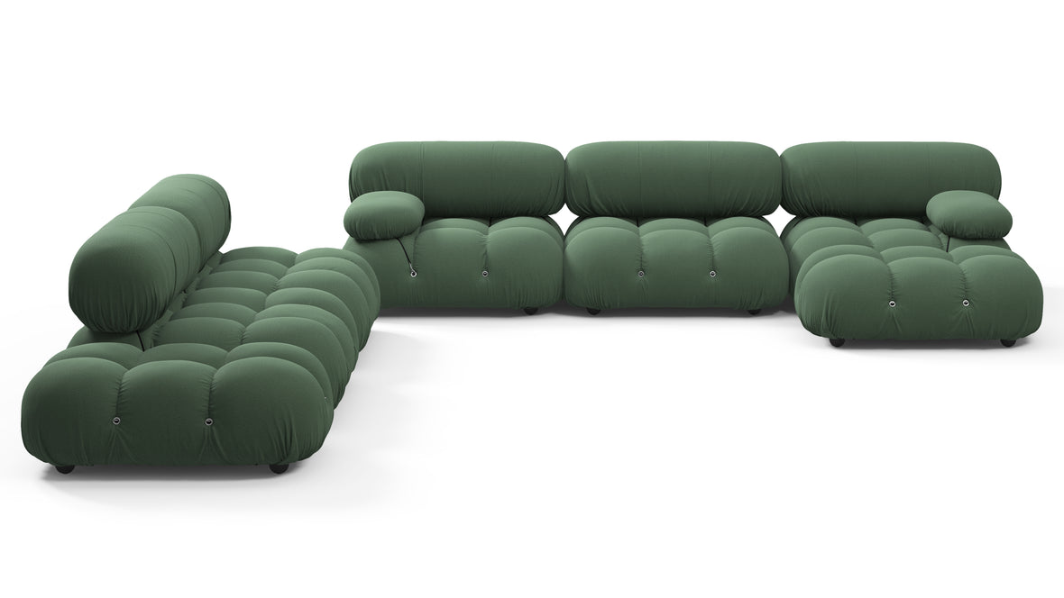 Bellini Large Sectional - Mario Bellini Large Sectional, Left Corner, Evergreen Brushed Weave