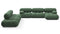 Bellini Large Sectional - Mario Bellini Large Sectional, Left Corner, Evergreen Brushed Weave