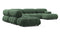 Bellini Large Sectional - Mario Bellini Large Sectional, Left Corner, Evergreen Brushed Weave