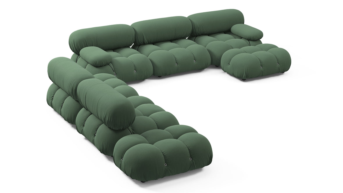 Bellini Large Sectional - Mario Bellini Large Sectional, Left Corner, Evergreen Brushed Weave