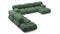 Bellini Large Sectional - Mario Bellini Large Sectional, Left Corner, Evergreen Brushed Weave