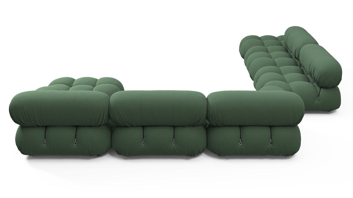 Bellini Large Sectional - Mario Bellini Large Sectional, Left Corner, Evergreen Brushed Weave