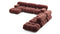 Bellini Large Sectional - Mario Bellini Large Sectional, Right Corner, Maroon Velvet