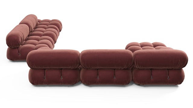 Bellini Large Sectional - Mario Bellini Large Sectional, Right Corner, Maroon Velvet