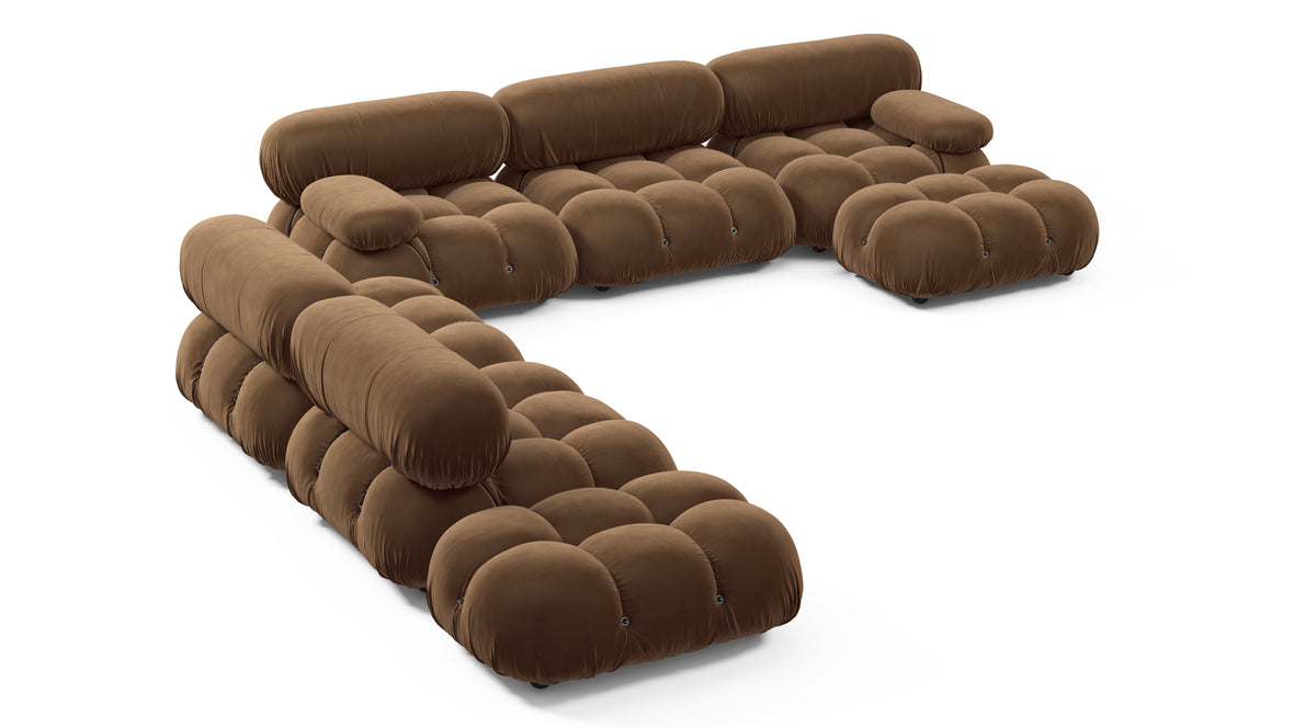 Bellini Large Sectional - Mario Bellini Large Sectional, Left Corner, Mocha Velvet