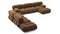 Bellini Large Sectional - Mario Bellini Large Sectional, Left Corner, Mocha Velvet